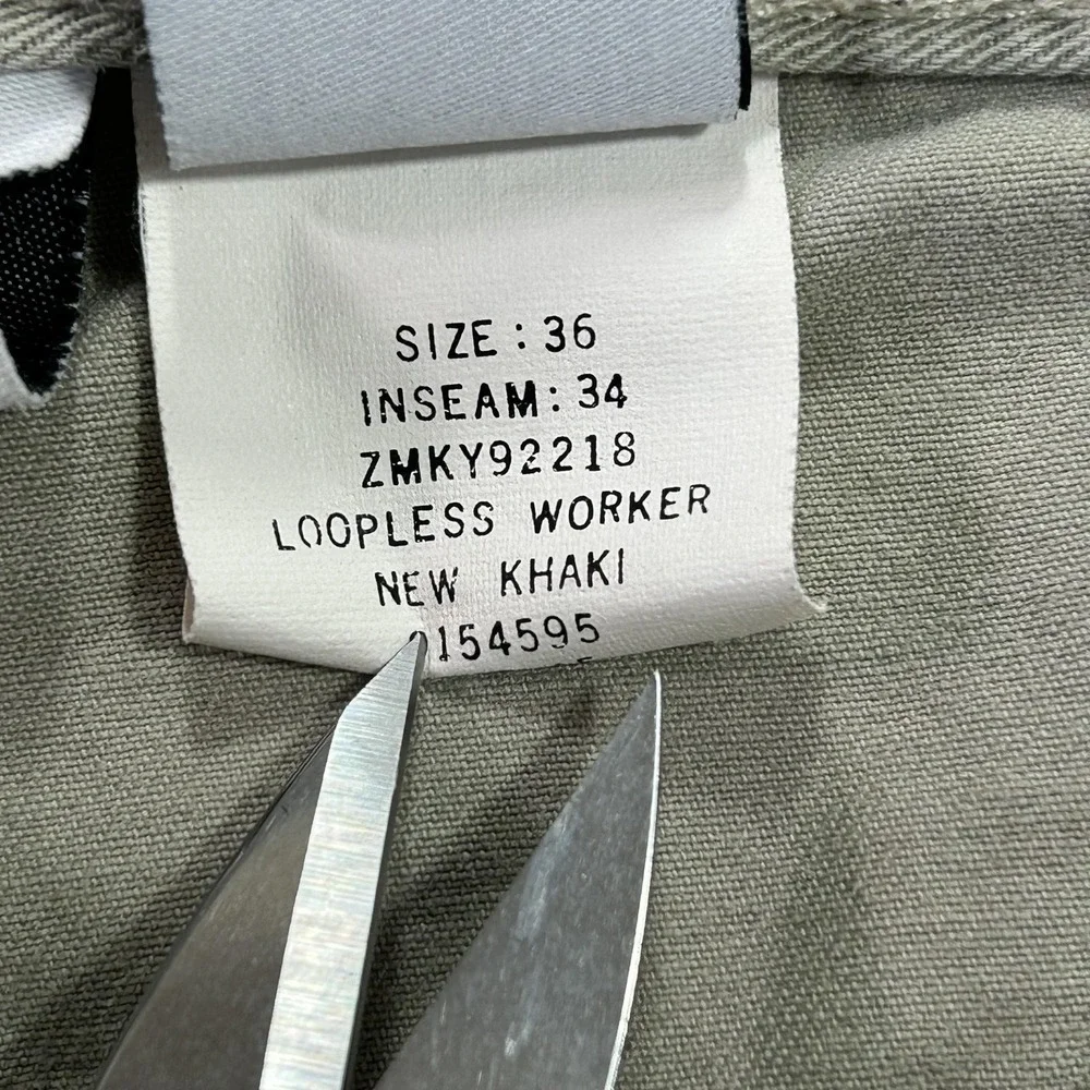 VINTAGE‎ Calvin Klein Jeans Pants Mens 36x34 Beige Carpenter Workwear Y2K